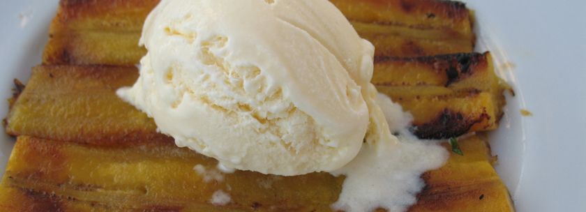 BANANA FRITA COM SORVETE