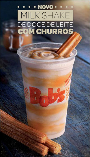 Bob’s lança Milk Shake de Doce de Leite com Churros 