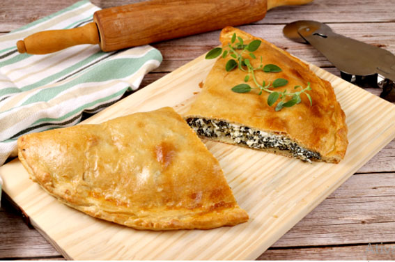 Receita da Castelo: Calzone de Espinafre