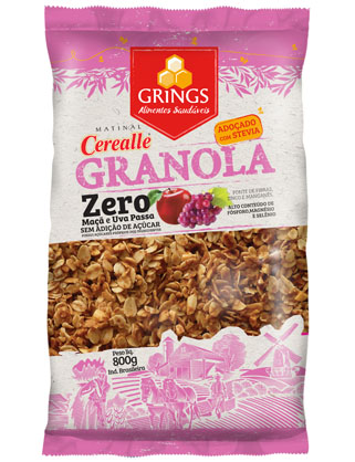 Grings lança Matinal Cerealle Granola Zero com Stevia