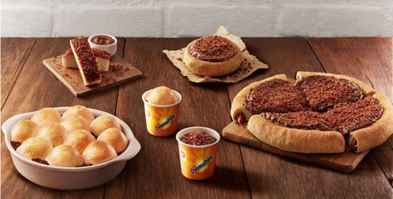 Pizza Hut lança sobremesas em parceria com Ovomaltine® e Fini