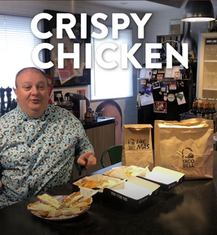 Taco Bell traz Erick Jacquin em ação viral do novo Crispy Chicken