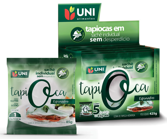 Uni Alimentos participa da APAS com lançamento da Tapioca de Espinafre