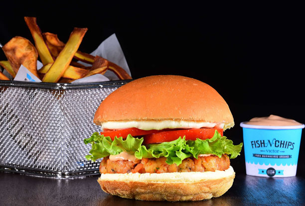 Victor Fish’N’Chips lança hambúrguer de camarão